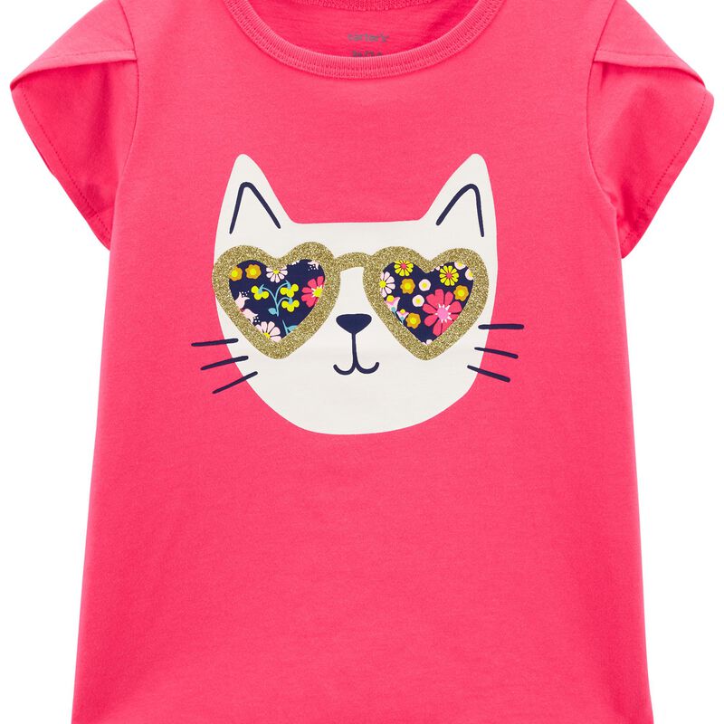 Pink Baby Cat Jersey Tee