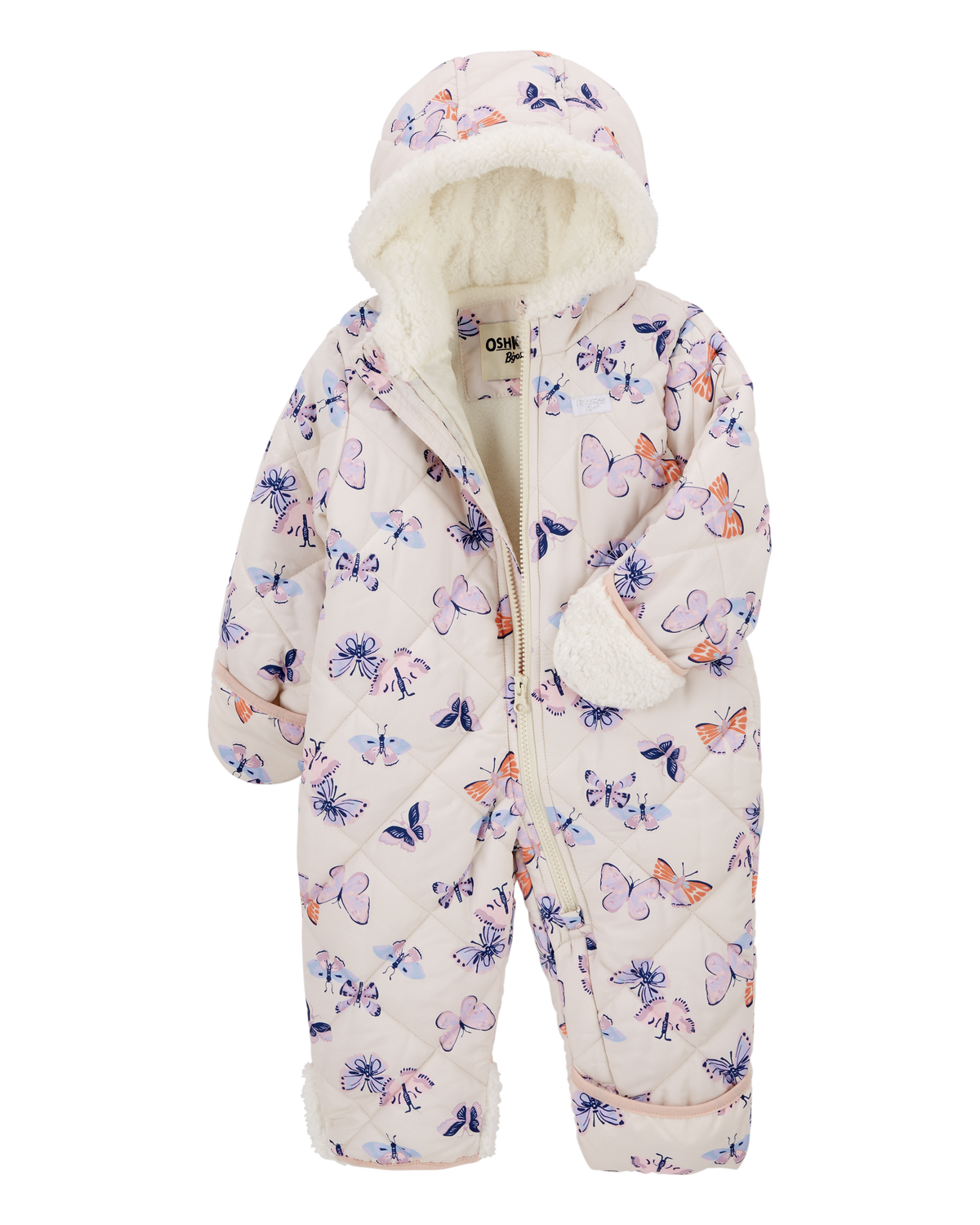 Baby Butterfly Print Sherpa-Lined Snowsuit - OshKosh | Carter's