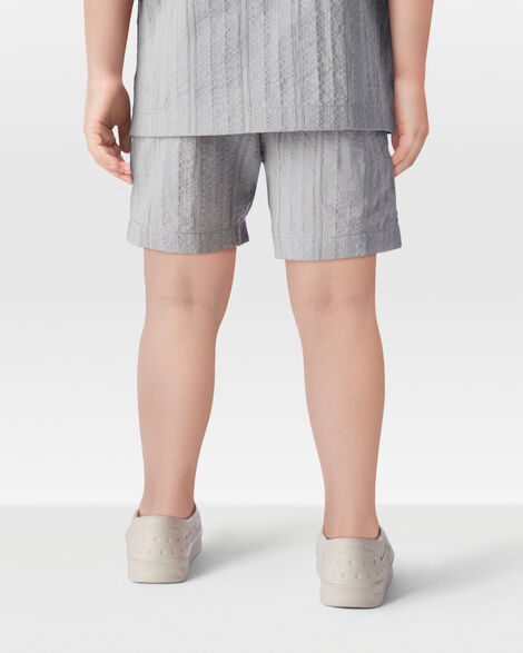 Product image 3 of Toddler Seersucker Drawstring Shorts - Grey