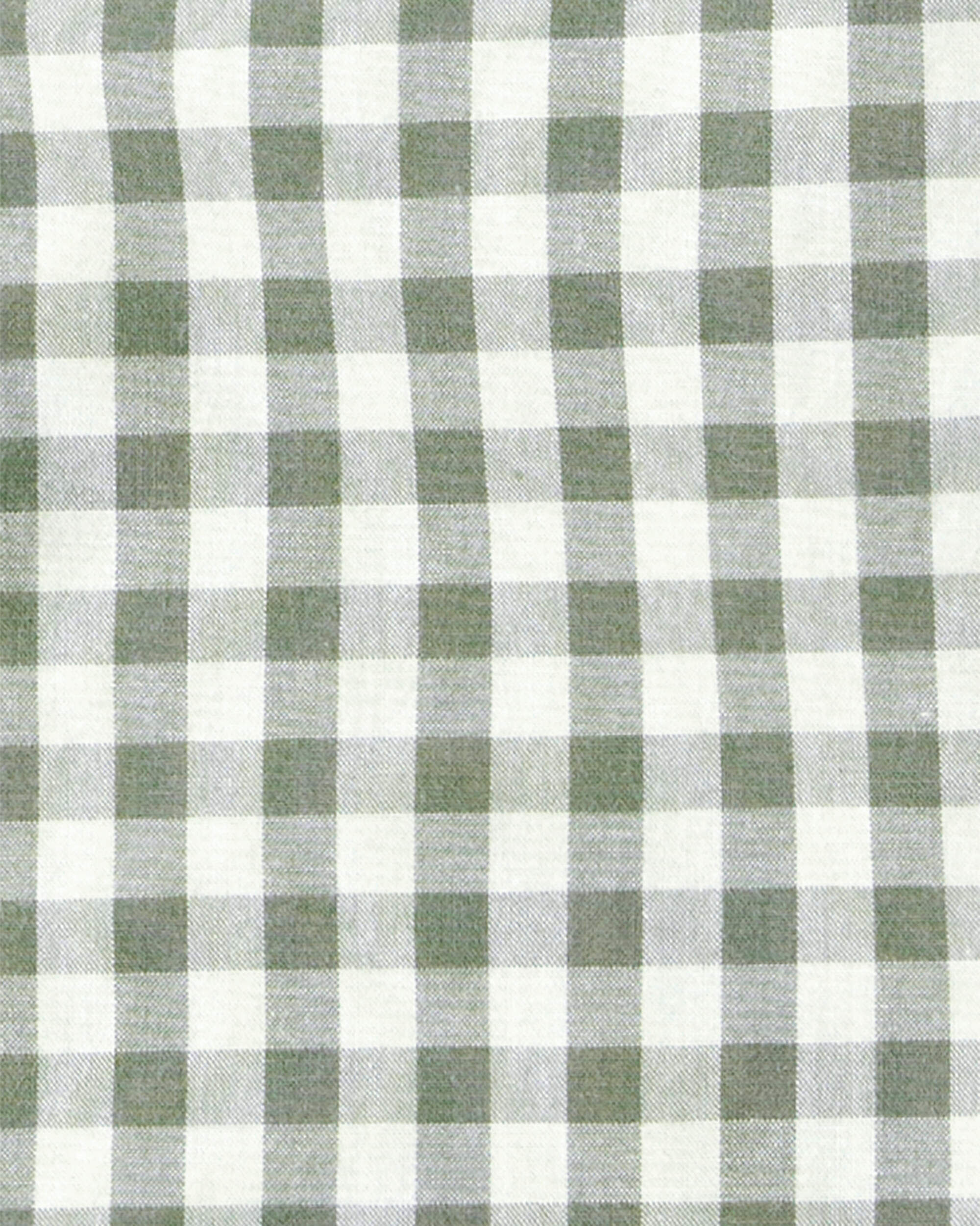 Toddler Boy Long-Sleeve Plaid Button Down Shirt - Green
