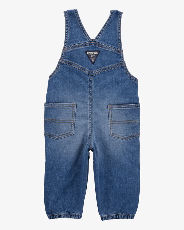 Product image 2 of Baby Neutral Knit-Like Denim Overalls - Medium Wash