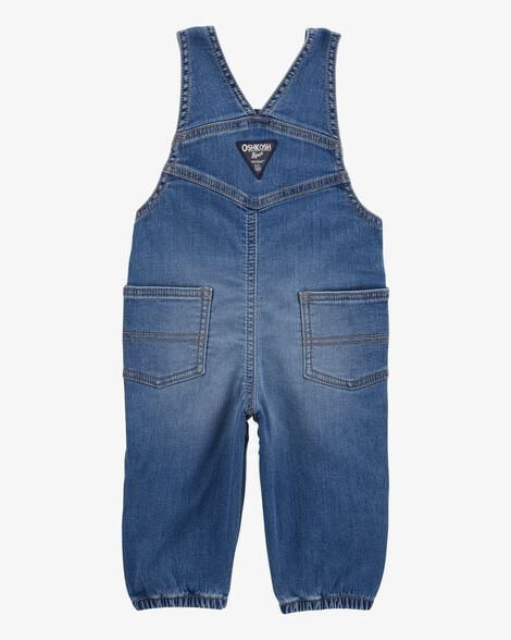 Product image 2 of Baby Neutral Knit-Like Denim Overalls - Medium Wash