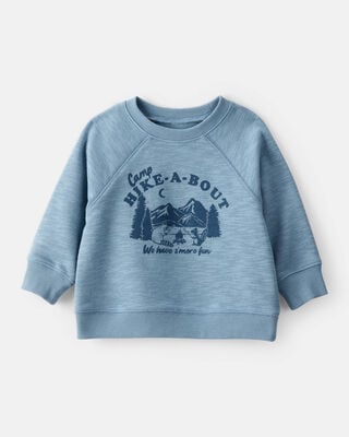 Product image 1 of Baby Boy Camping French Terry Pullover Sweatshirt - Blue