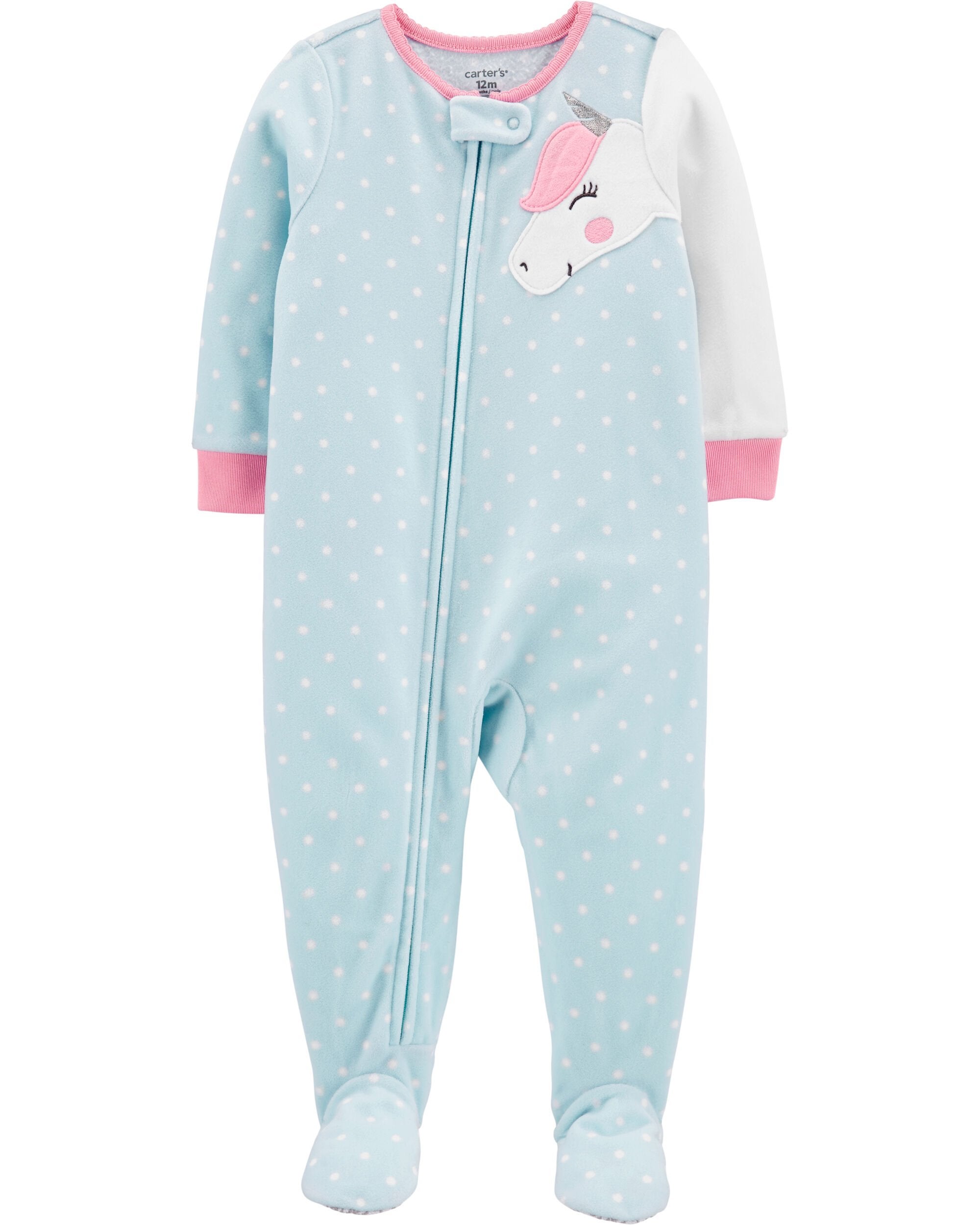 Carters one piece fleece pajamas hot sale