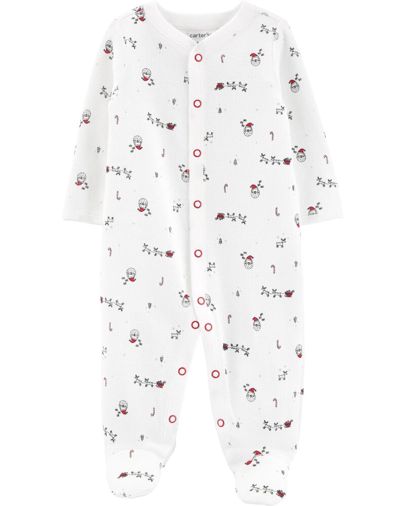 Christmas Print Snap Up Thermal Sleep & Play