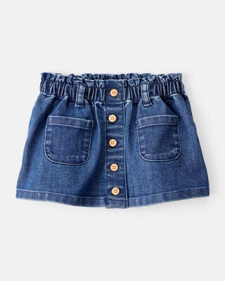 Product image 1 of Baby Girl Denim Button-Front Skirt - Blue