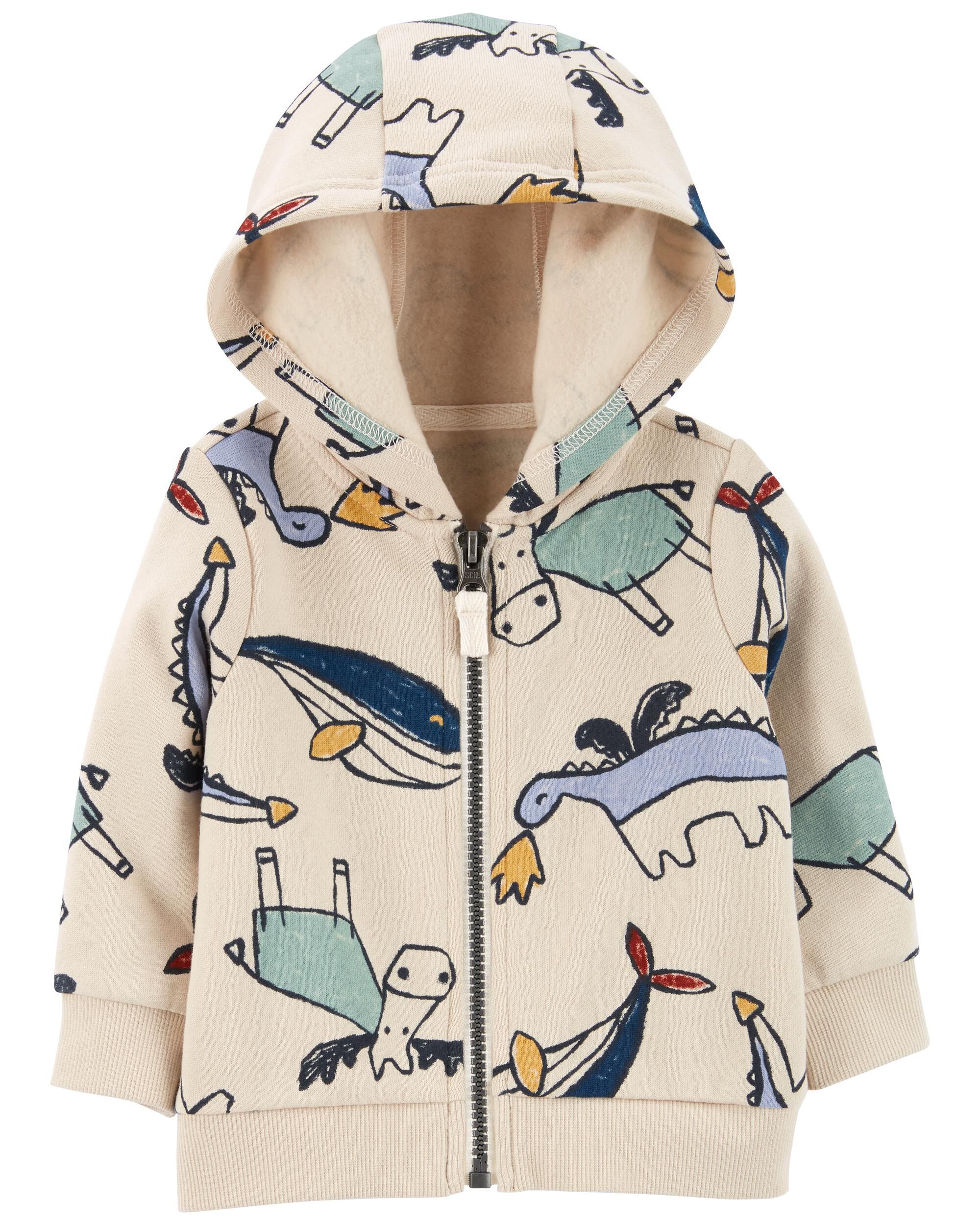 Multi Baby Zip-Up Fleece-Lined Hoodie 