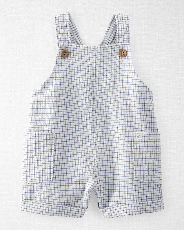 Product image 1 of Organic Cotton Checkered-Print Shortalls