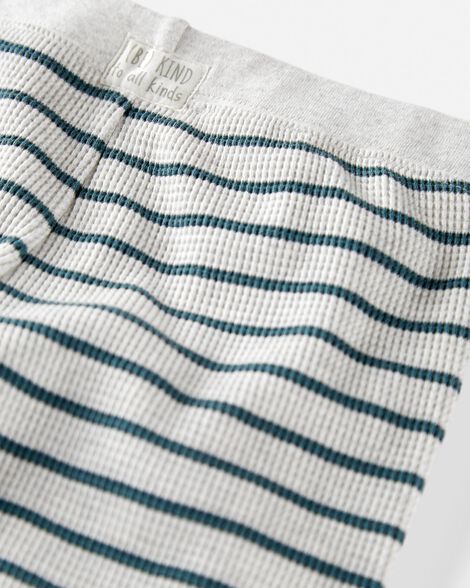  Product image 2 of Toddler Waffle Knit Set Made with Organic Cotton in Stripes
