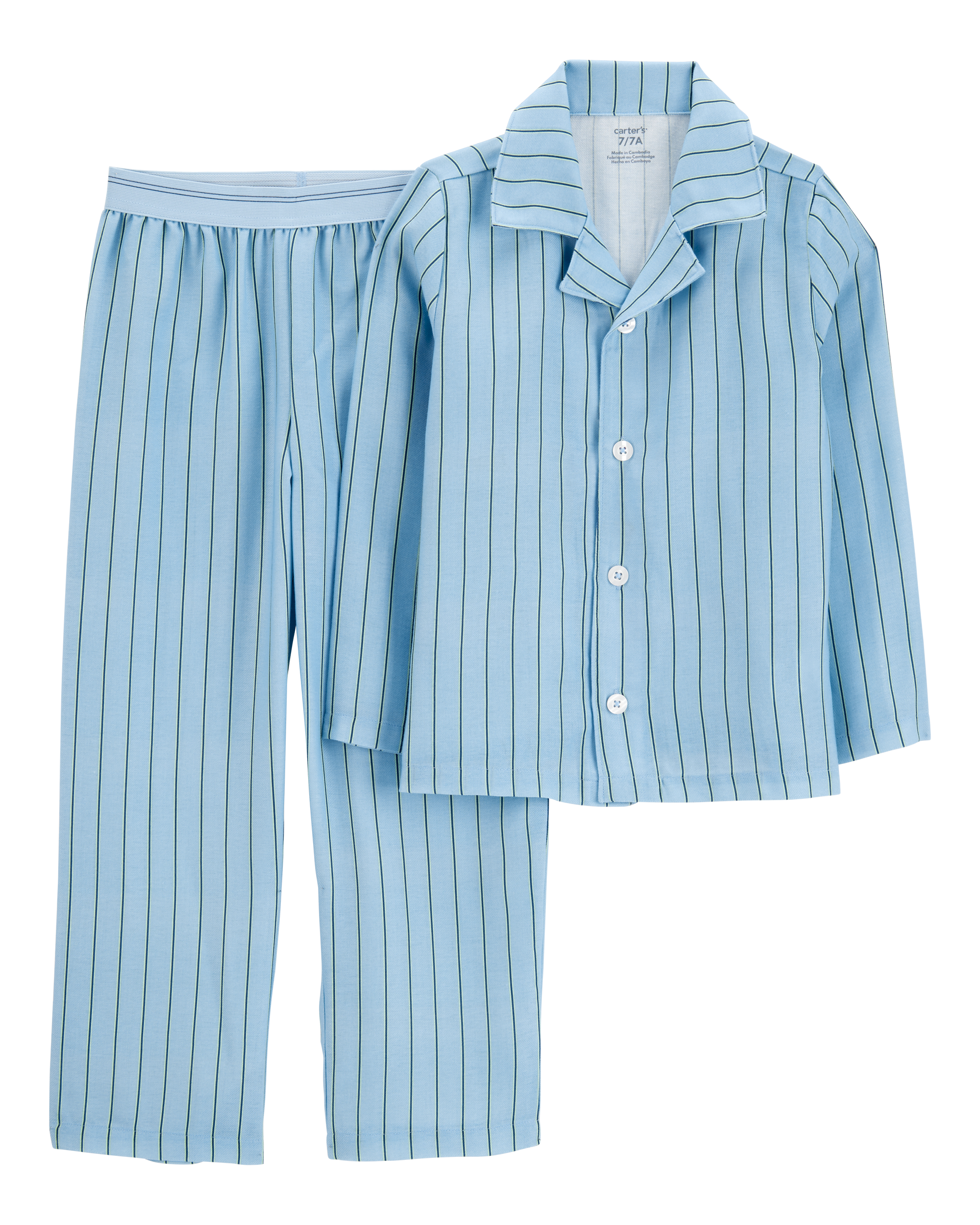 Kid Striped Loose Fit 2-Piece Pajamas