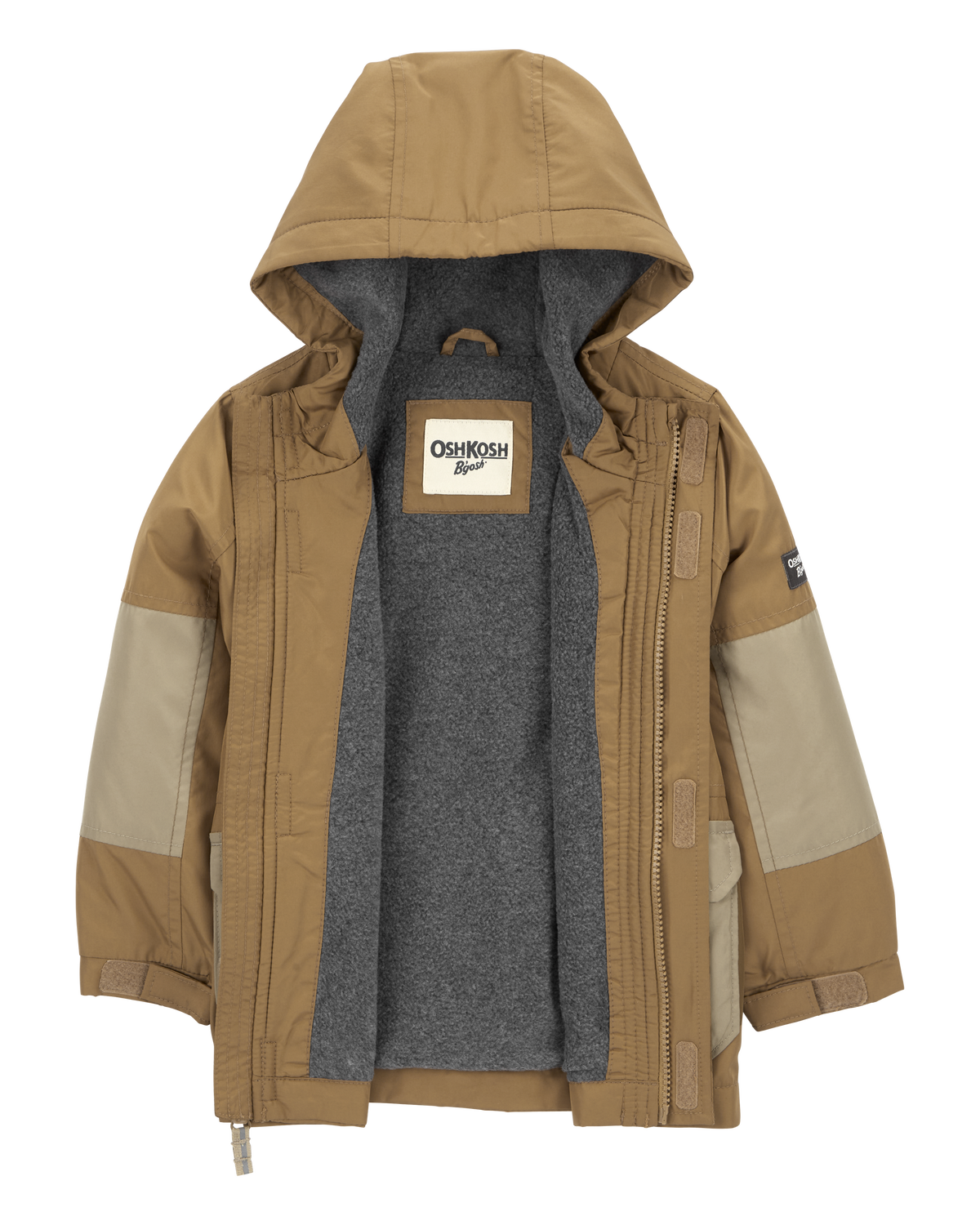 Boys fleece lined jacket clearance