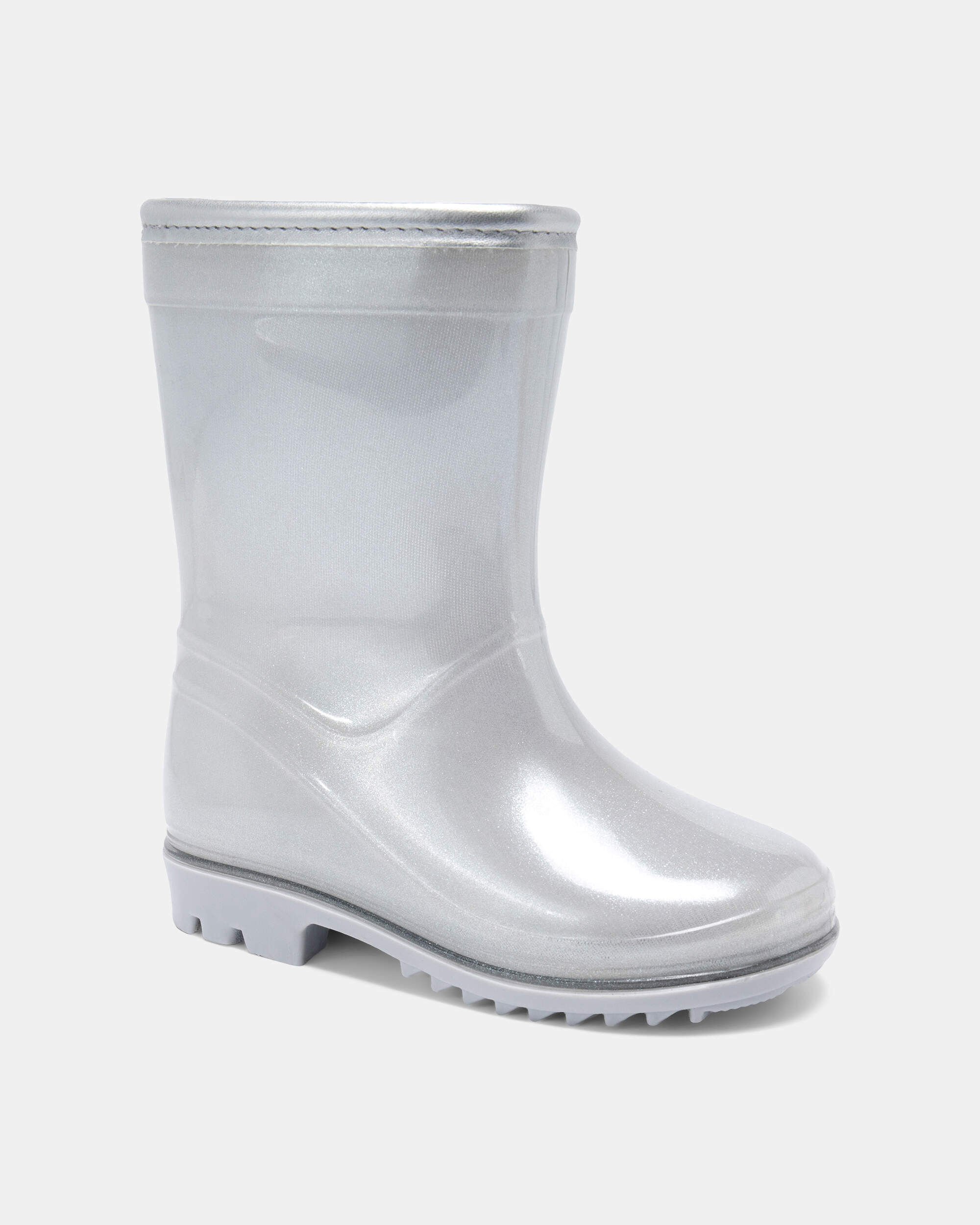Toddler Girl Rain Boots - Silver