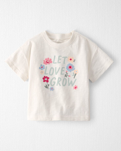Toddler Girl Organic Cotton 'Let Love Grow' Tee