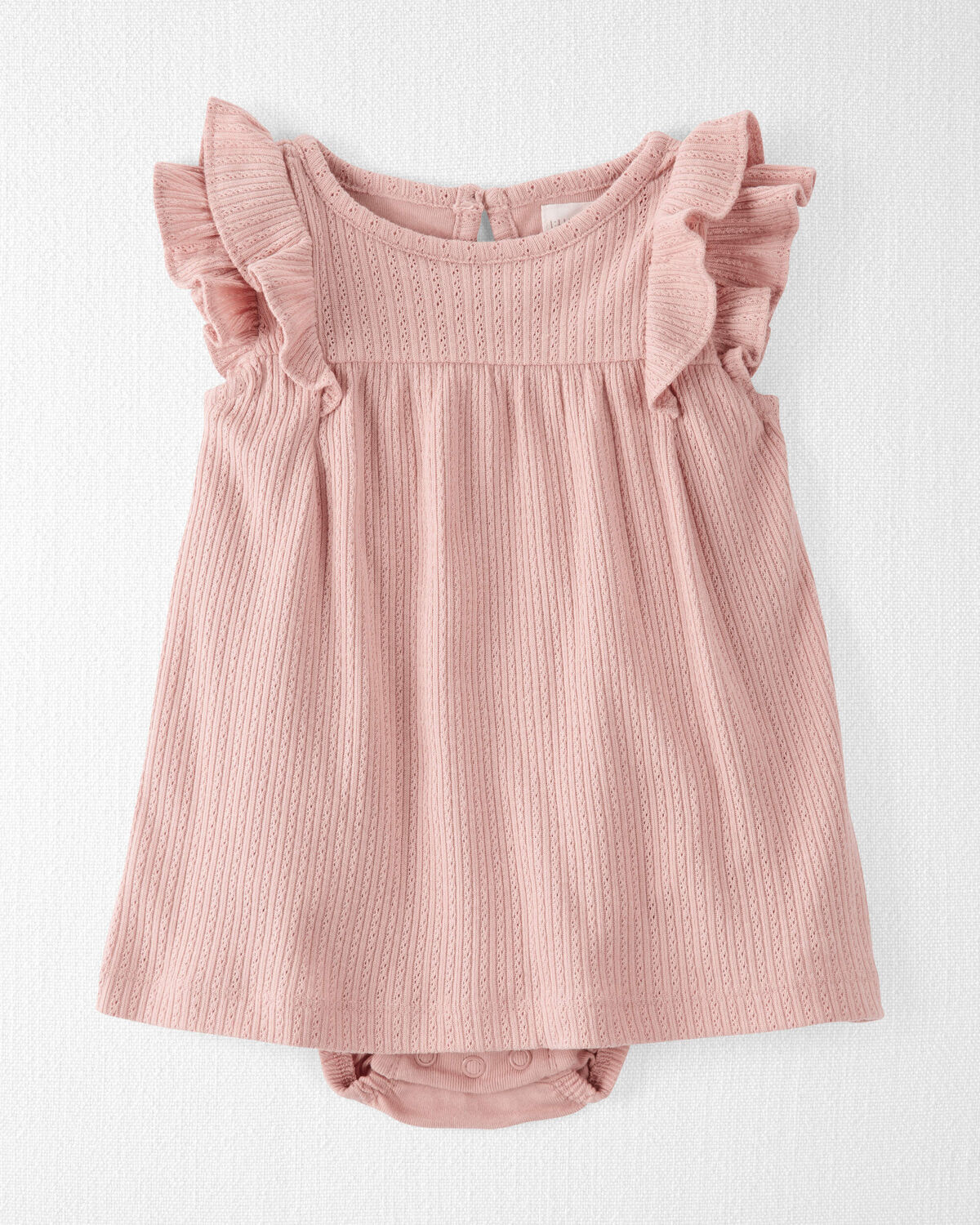Baby Pointelle-Knit Bodysuit Dress Made with Organic Cotton in 