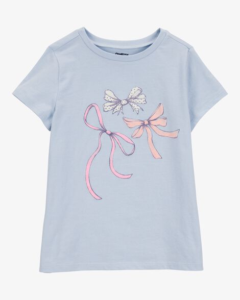  Product image 1 of Kid Bow Short-Sleeve Graphic Tee - Blue