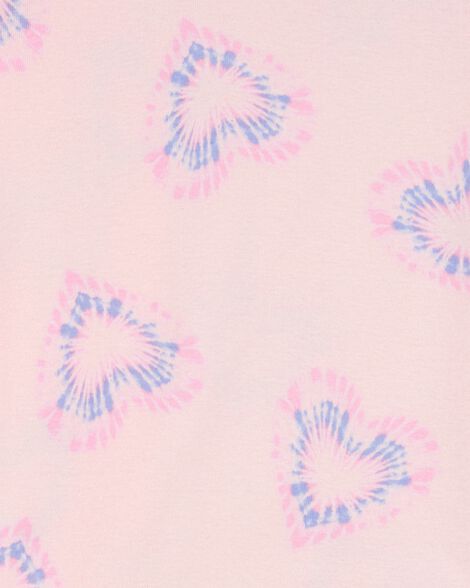  Product image 2 of Girls 2-Piece Tie-Dye Hearts 100% Snug Fit Cotton Pajamas - Pink