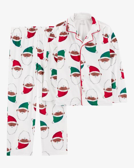 Product image 1 of Kid 2-Piece Santa Fleece Coat Style Pajamas