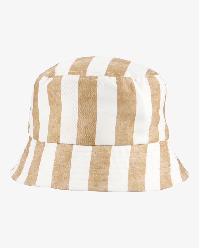 Product image 1 of Kid Striped Bucket Hat - Tan/White