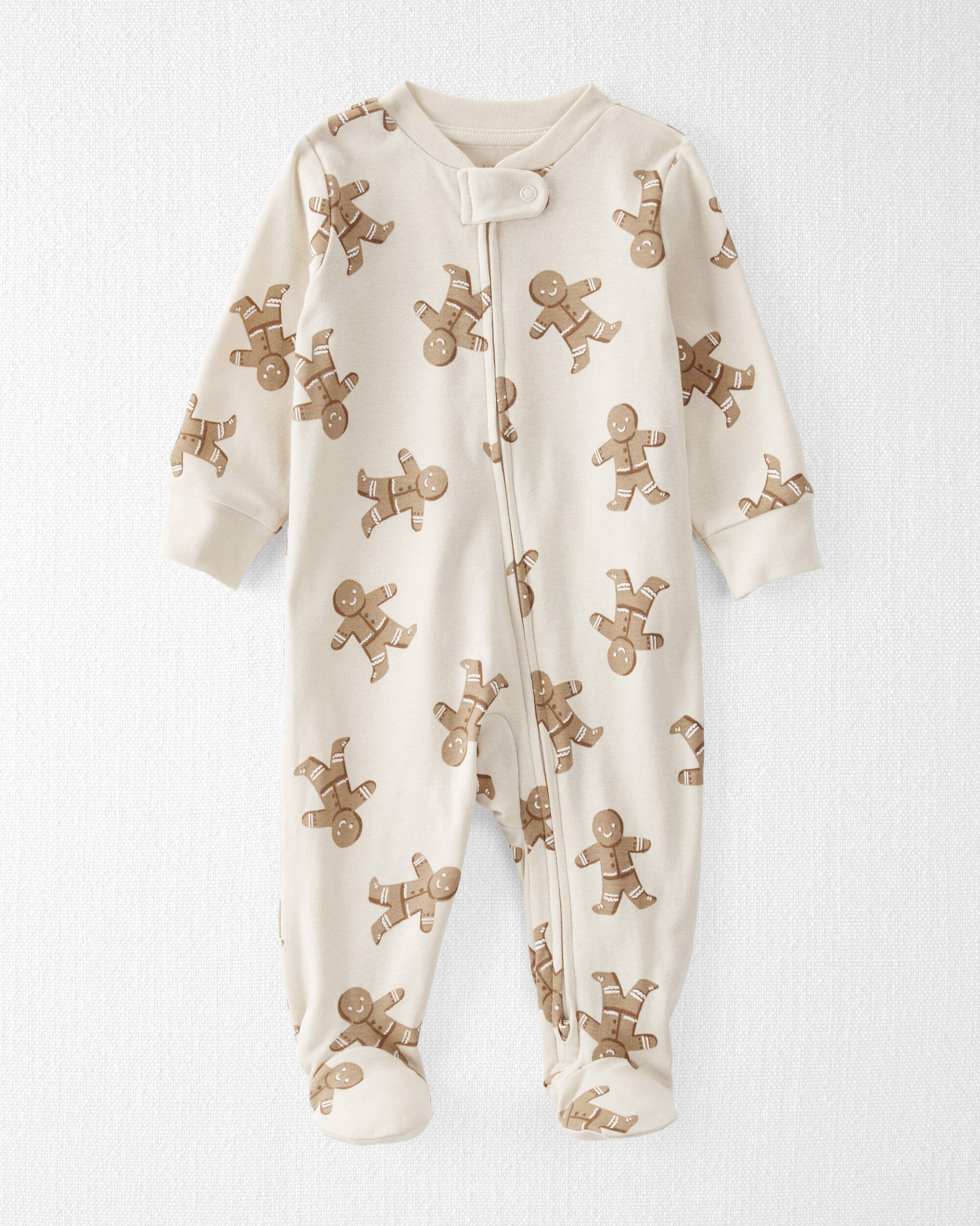 Baby Organic Cotton Sleep & Play Gingerbread Cookie Pajamas