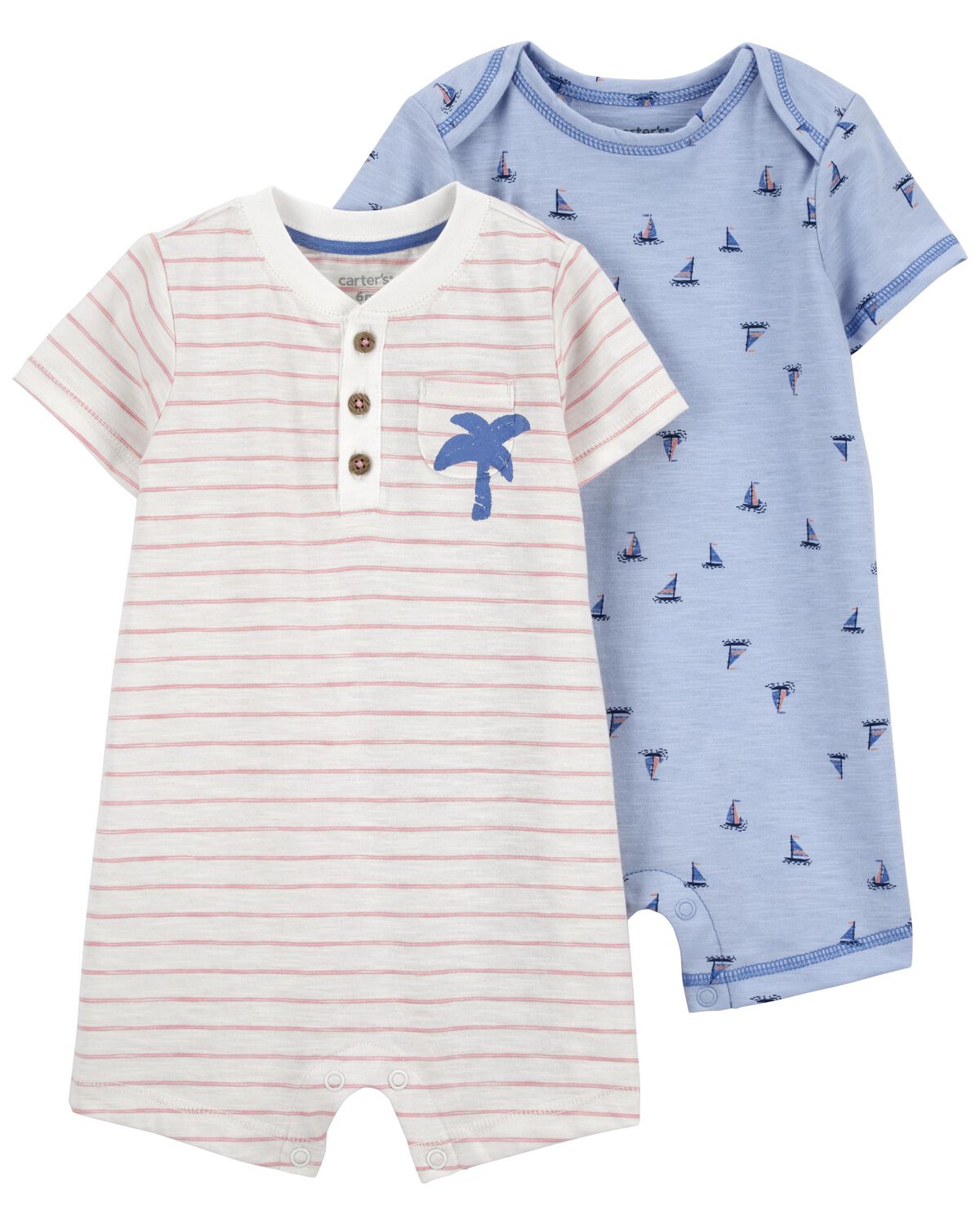 Baby 2Pack Cotton Rompers Carter's Carter's