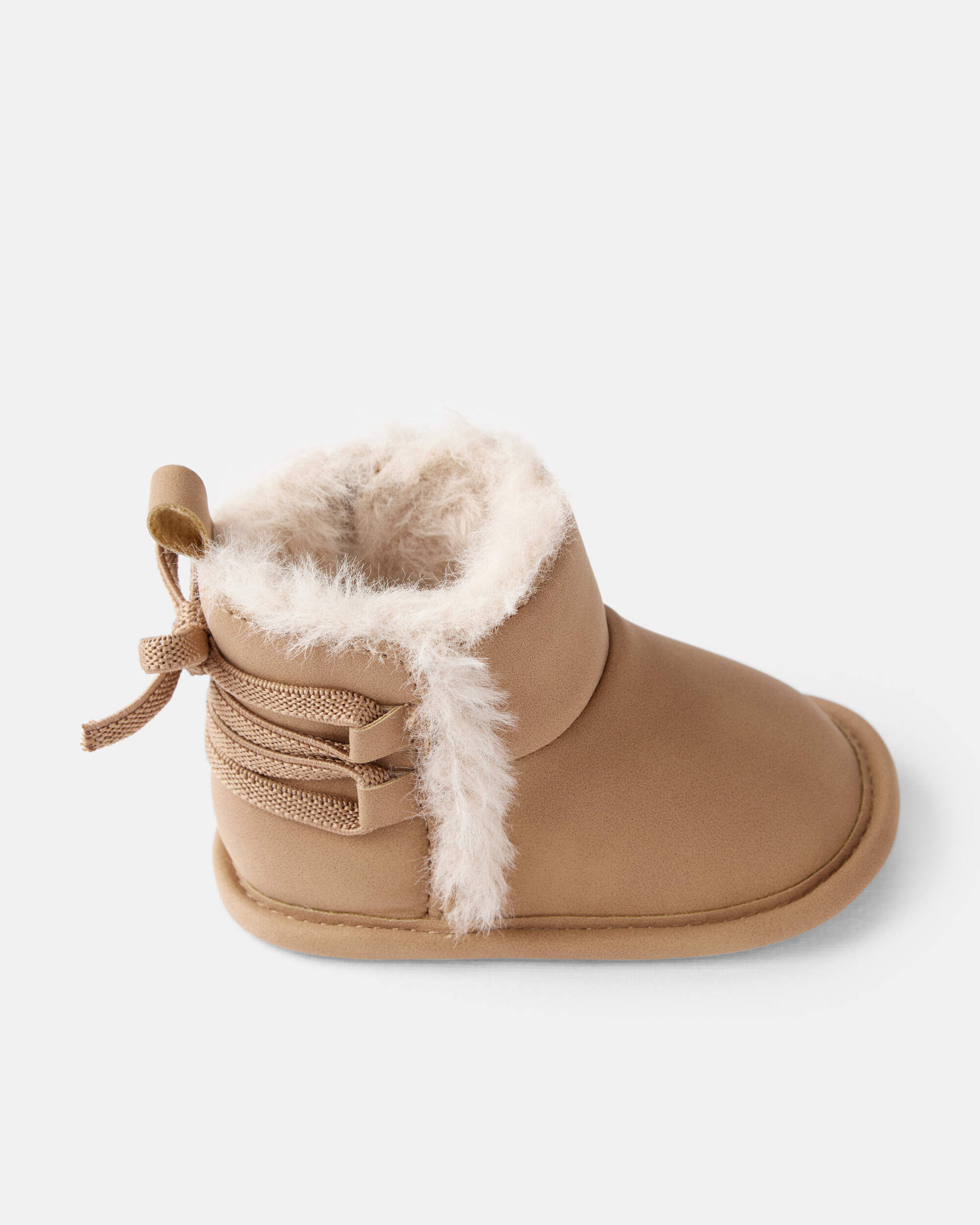 Baby Girl Bow Faux Fur Boots - Brown - Carter's | Carter's