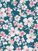 Blue Green - Kid Floral Print Stretch Leggings
, Selected