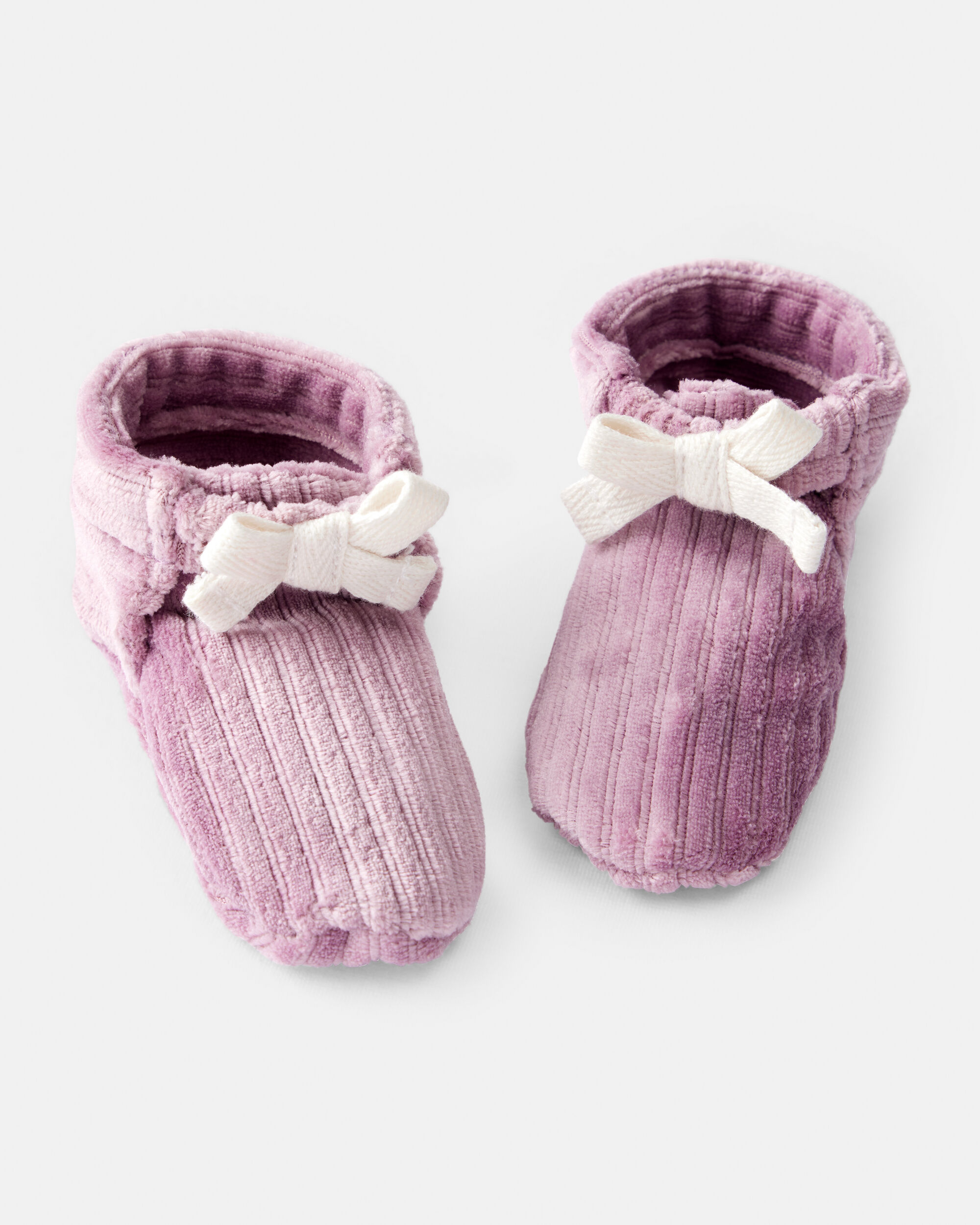Carters baby girl velour rib booties NB-3M Blush 5$