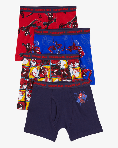 kid 4-pack spider-man boxer briefs underwear