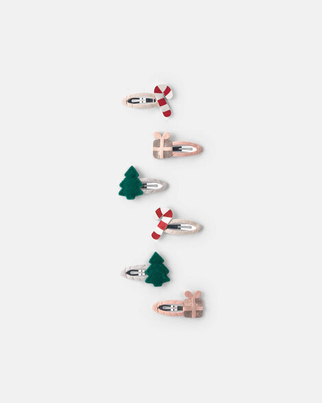 toddler girl 6-pack christmas hair clips