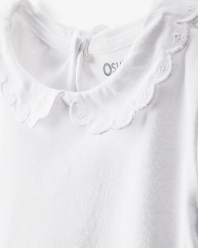 Product image 2 of Toddler Scalloped Collar Short-Sleeve Top - White