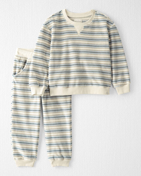 Toddler 2-Piece Organic Cotton Velour Pullover & Pant Set