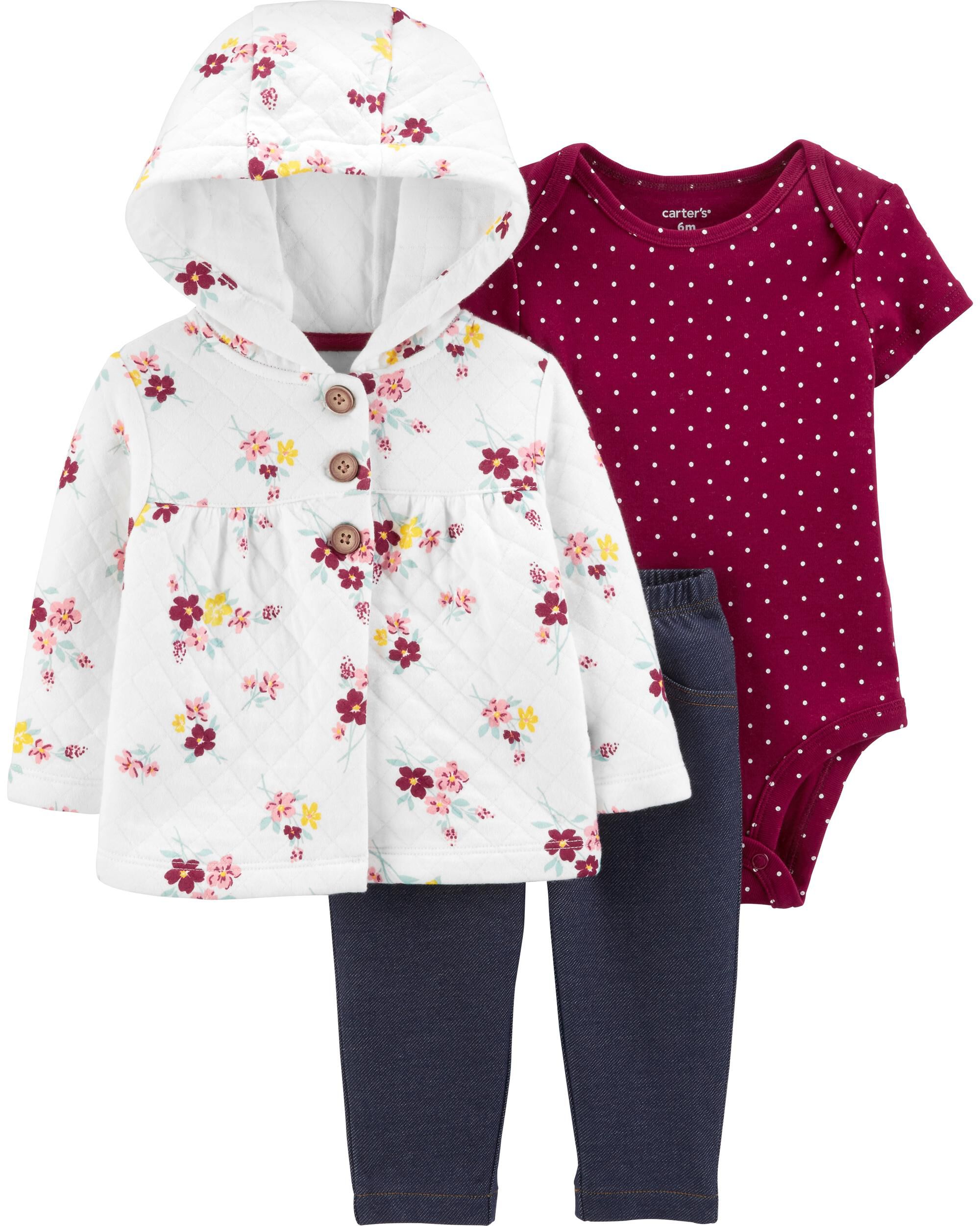 3-Piece Quilted Little Jacket Set 