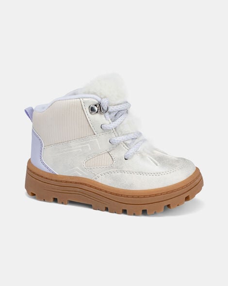 girls fashion boots -cream