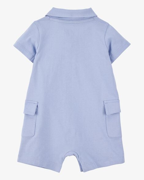 Product image 2 of Baby Pickleball Cotton Romper - Blue