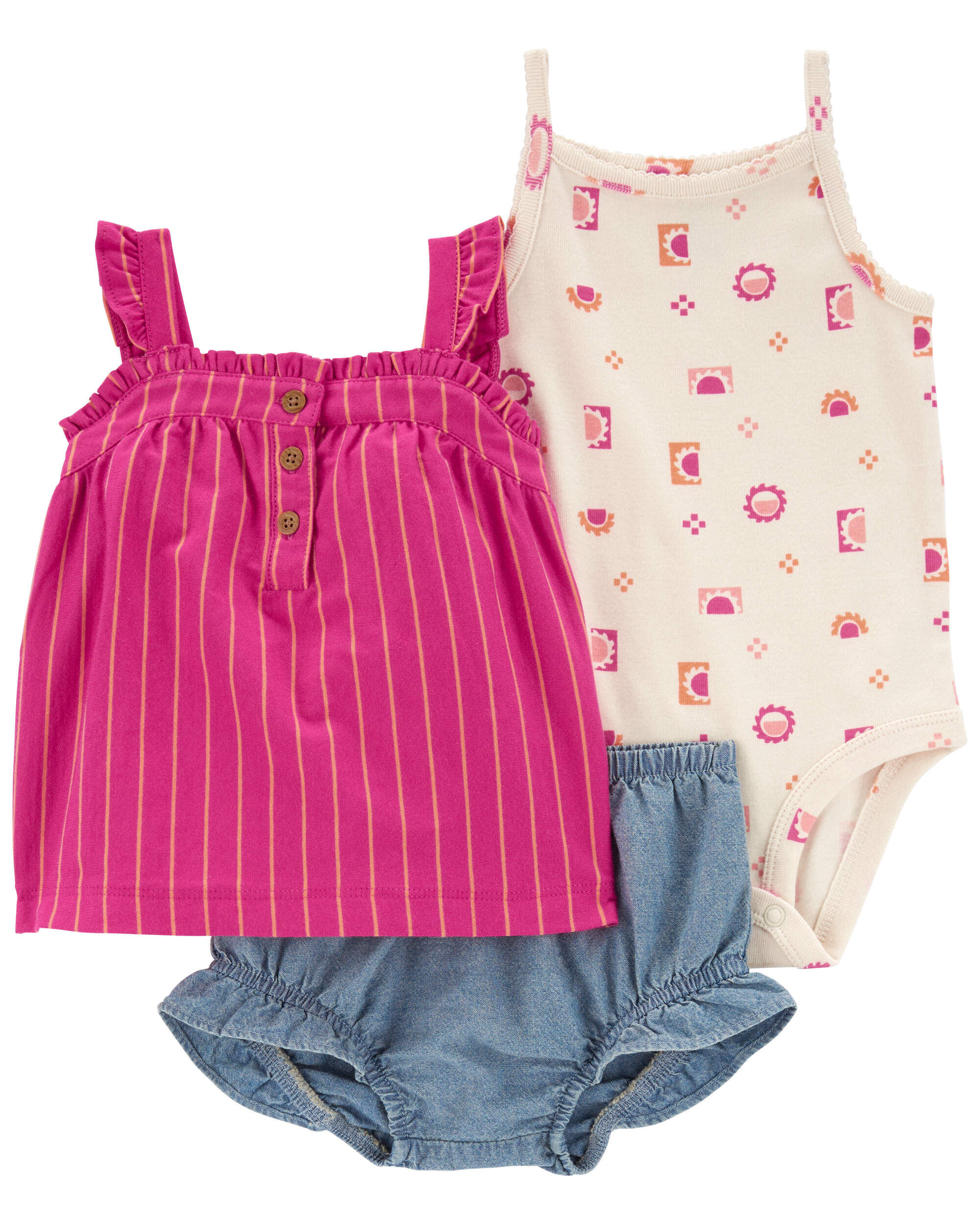 Pink Bumble Bee 2-Way Zip Cotton Sleep & Play | carters.com