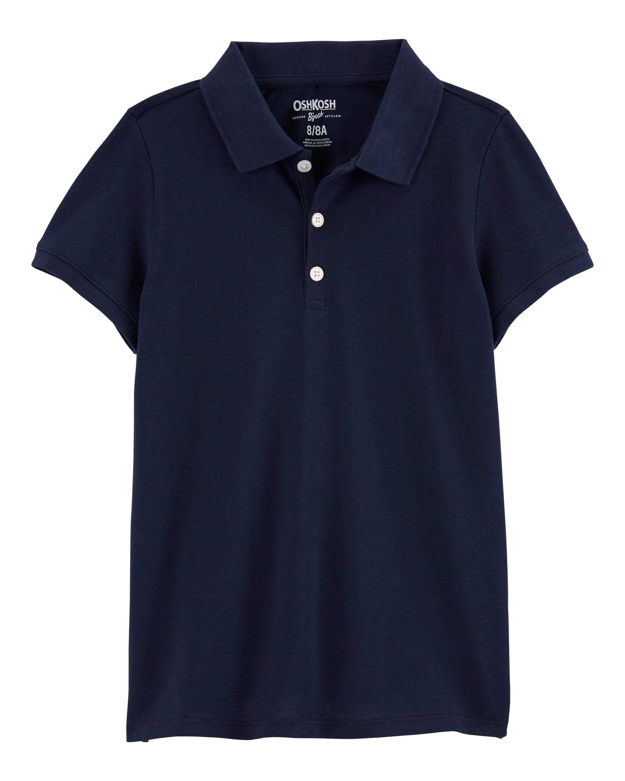 Girls Pique Cotton Uniform Polo