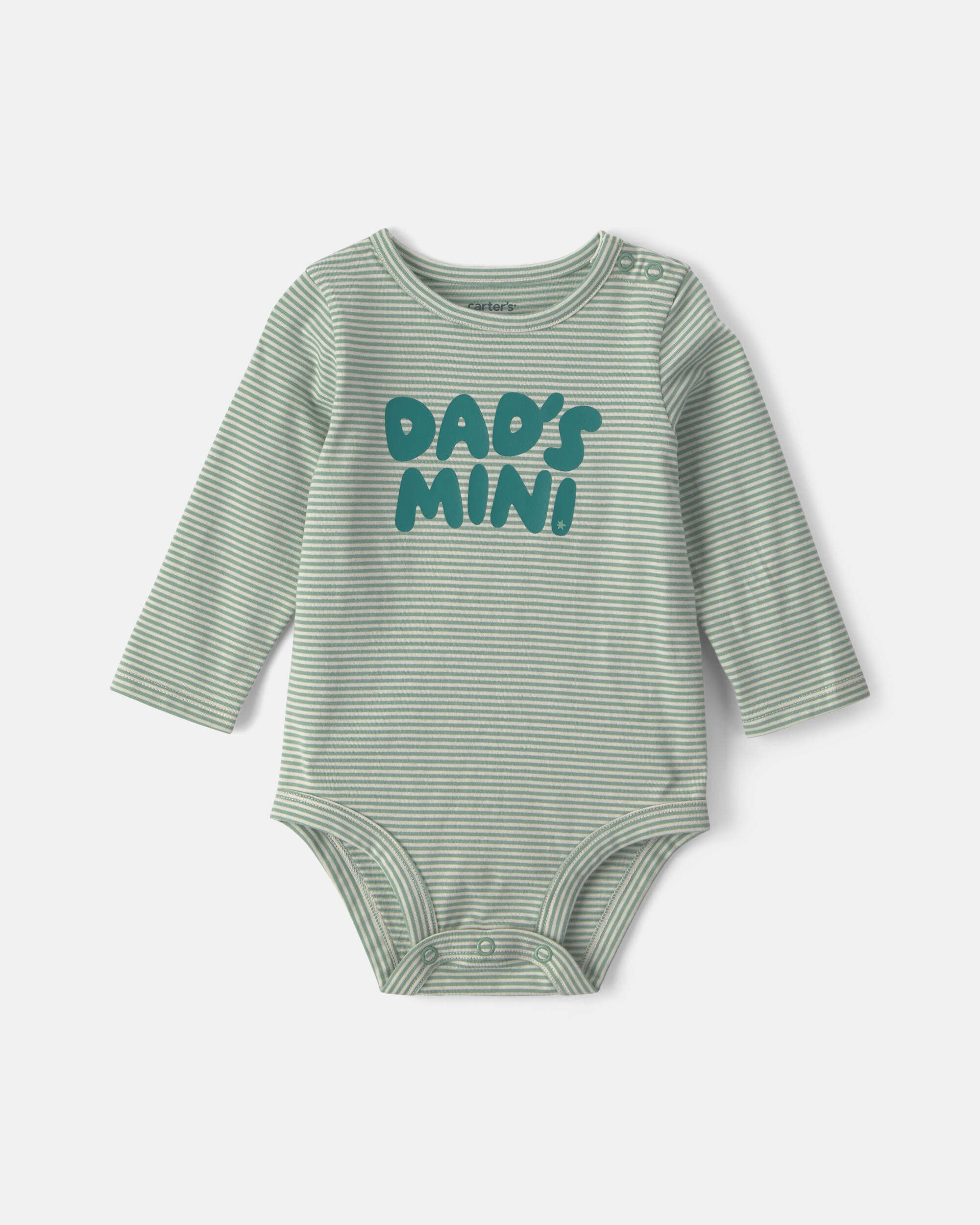 Carters baby boy dads mini long-sleeve graphic bodysuit 12M Green 7$