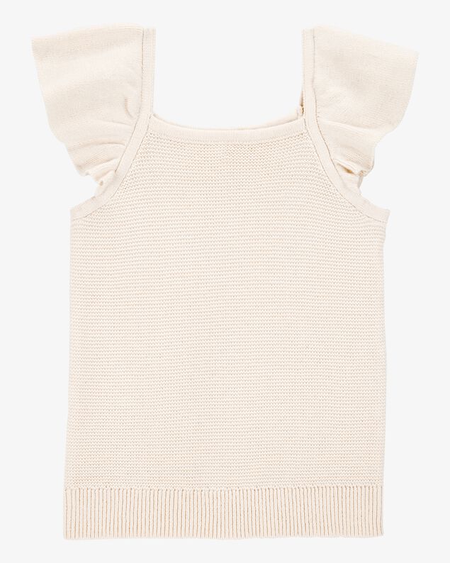 Product image 1 of Toddler Girl Flutter-Sleeve Rib Tank - White