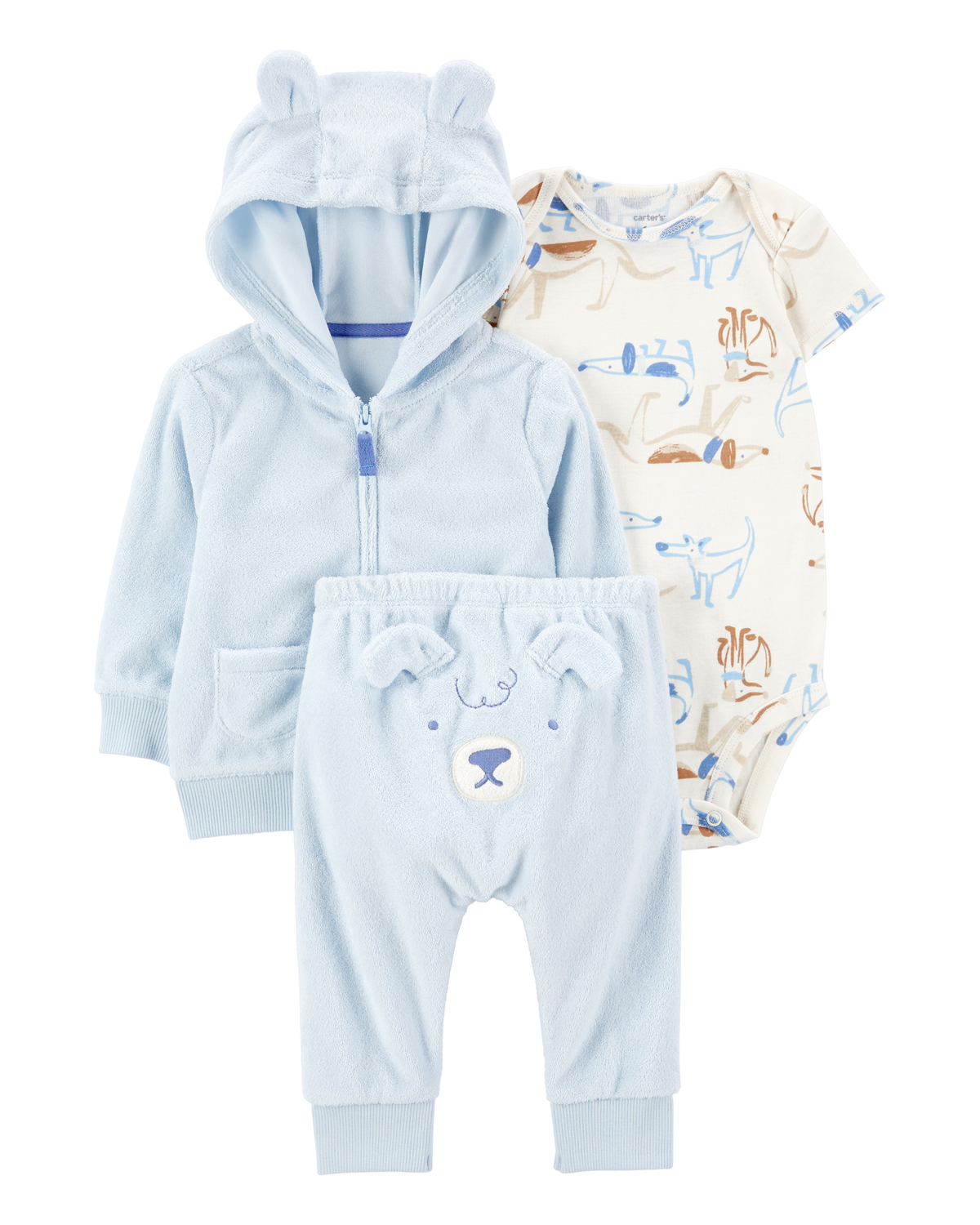 Baby 3 Piece Dog Little Jacket Set