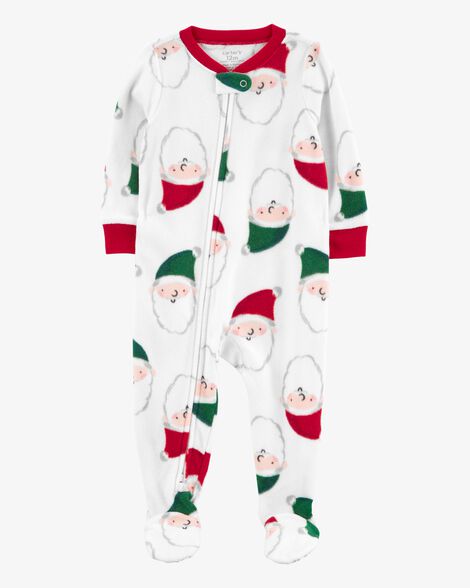  Product image 1 of Toddler 1-Piece  Santa Fleece Footie Pajamas
