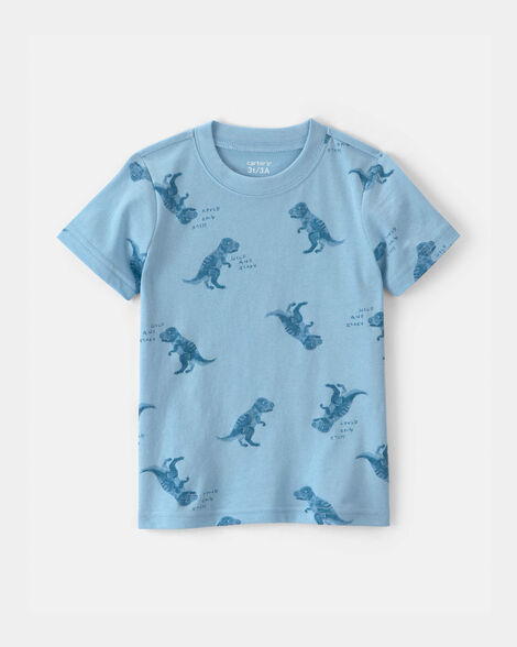 toddler boy dinosaur t-shirt - blue