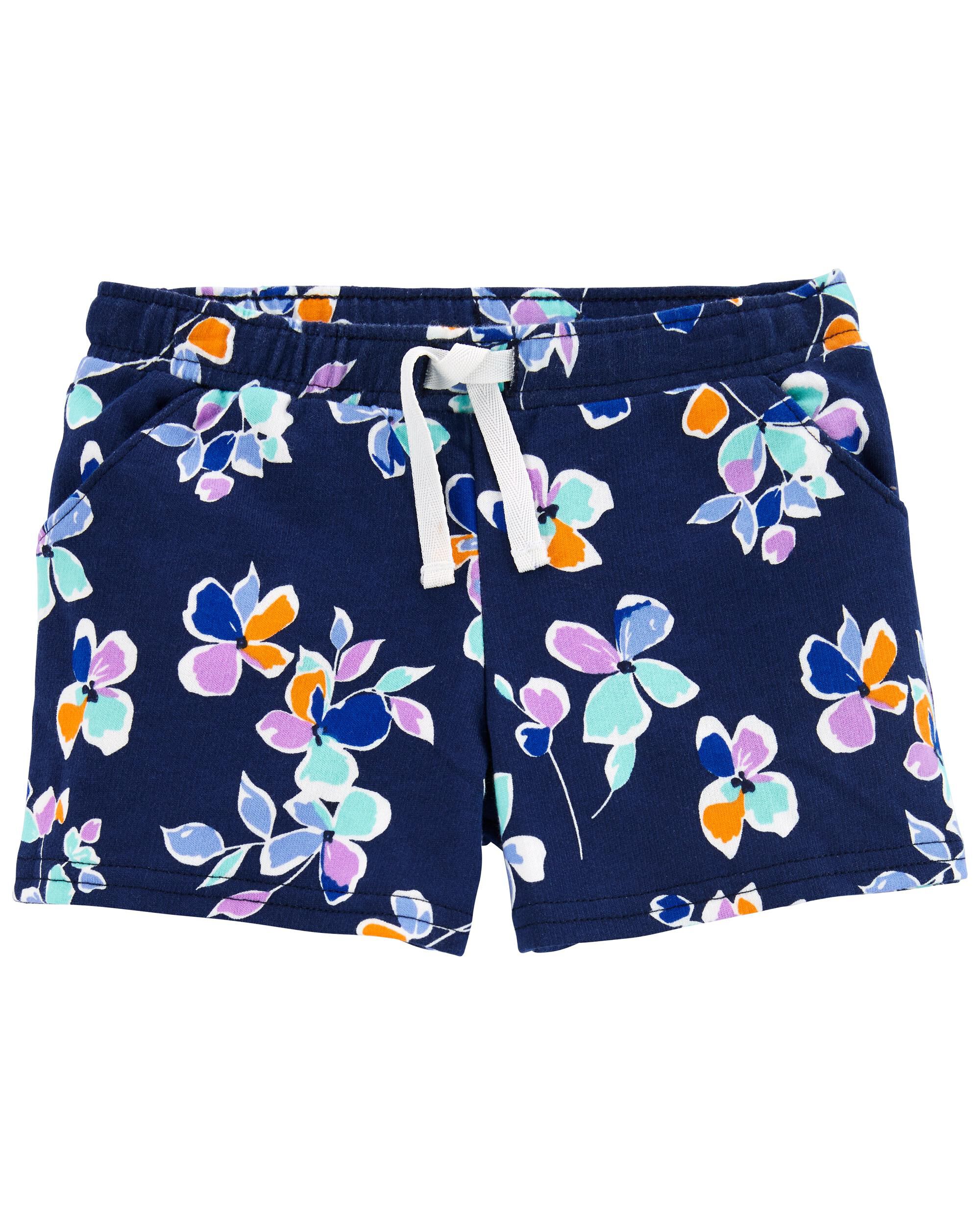 Baby Navy Floral Pull-On French Terry 