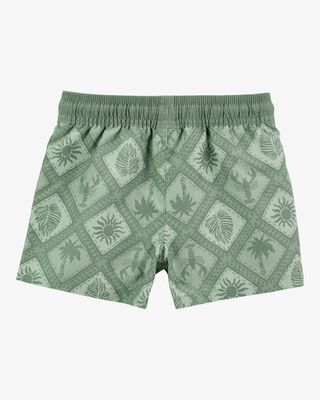 Product image 2 of Toddler Geometric Swim Trunks - Green