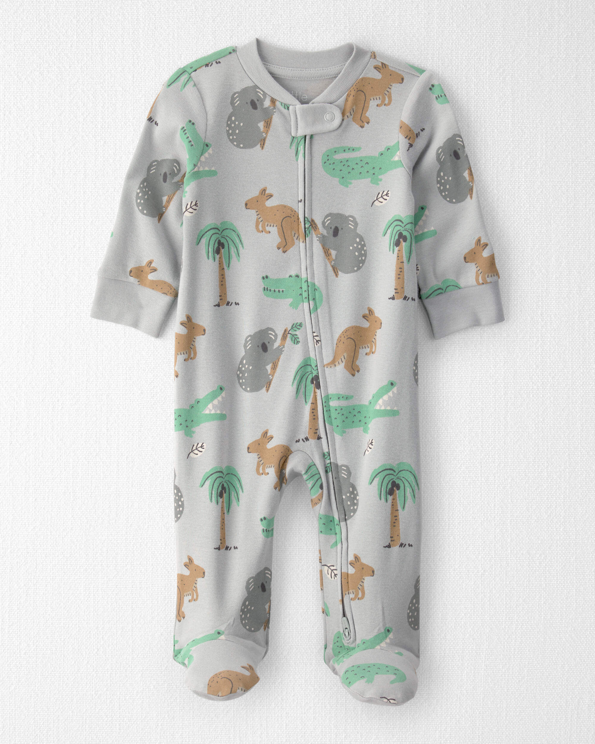 Little Planet Baby Organic Cotton Sleep & Play Pajama in Aussie Friends 3M Aussie Friends