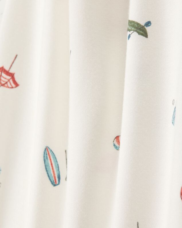 Product image 2 of Baby Camp Print Zip-Up PurelySoft Footless 1-Piece Pajamas - Ivory