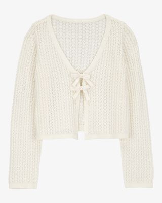 Product image 1 of Kid Tie Cardigan Top - White