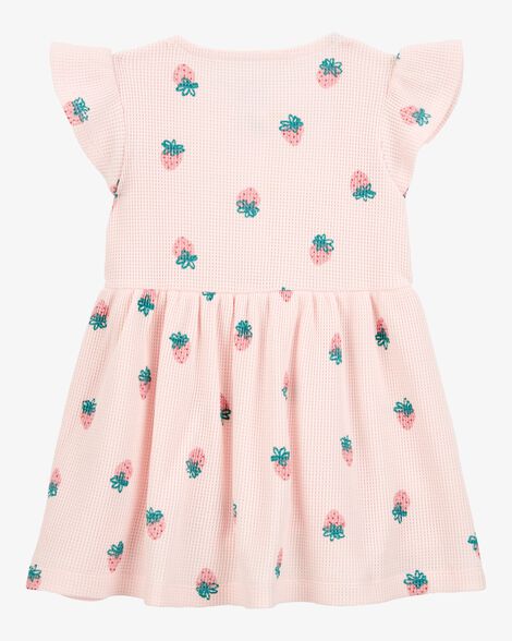  Product image 2 of Toddler Strawberry Waffle Knit Dress