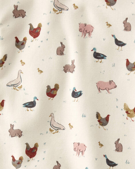 Toddler Organic Cotton Snowman Print Pajamas