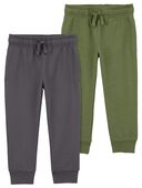 Multi - Baby 2-Pack Pull-On French Terry Joggers, Selected