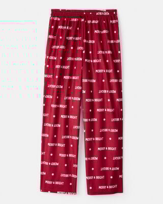 Adult Pink Ornaments 100% Cotton Long-Sleeve Snug Fit 2-Piece Pajamas - Pink